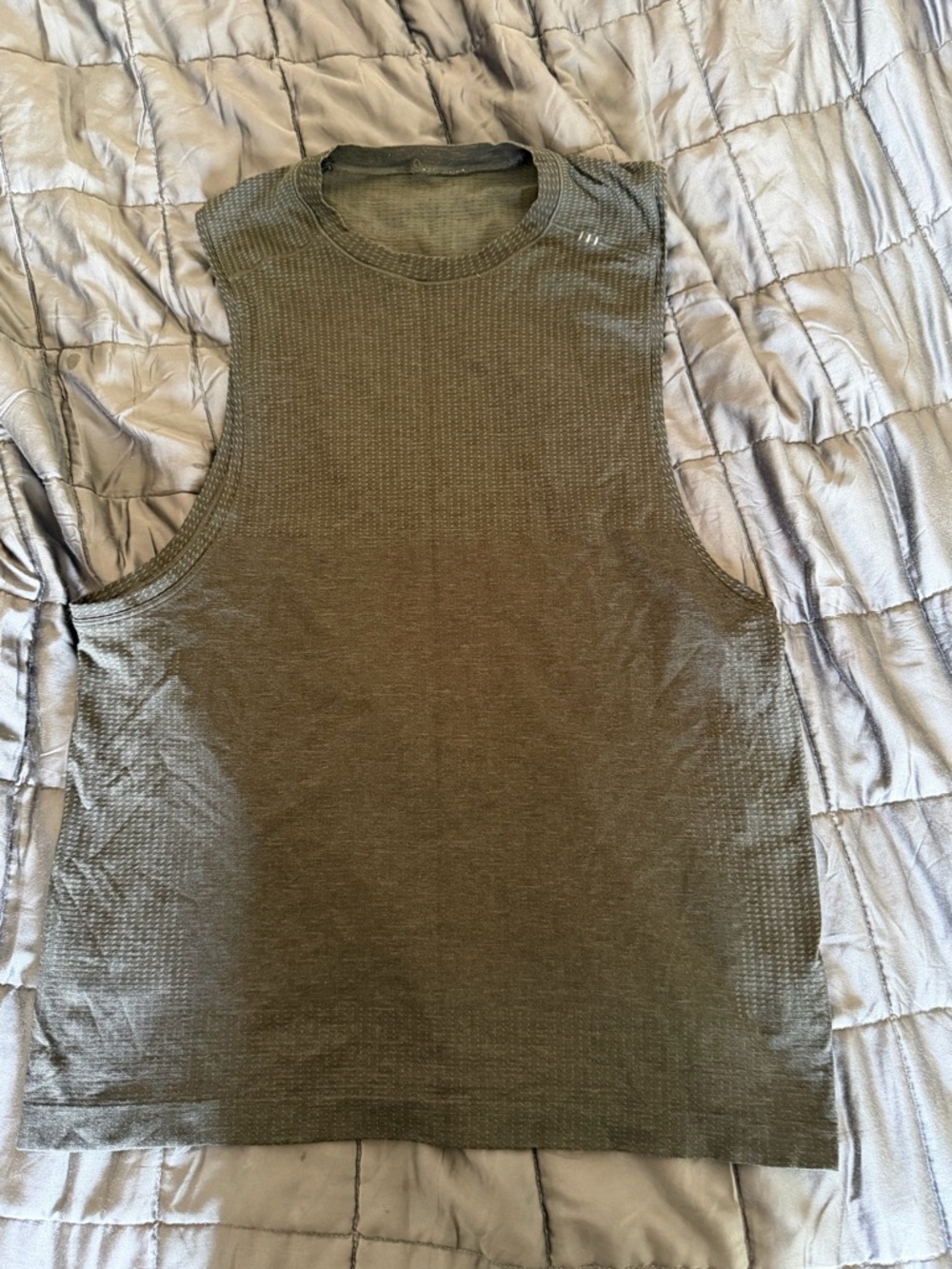 lululemon athletica Olive Green Waffle-Knit Sleeveless Tank